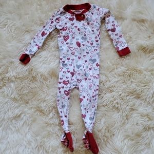 Burt's Bees 12 months pajamas with hearts